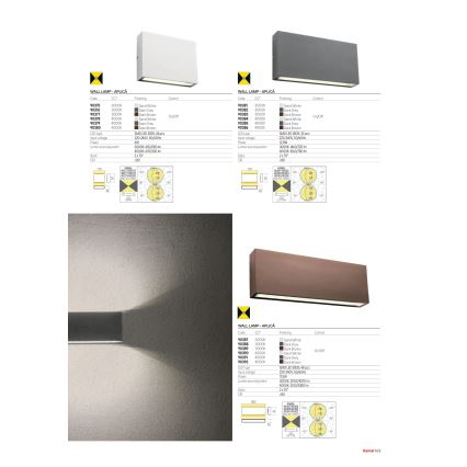 Redo 90375 - LED kültéri fali lámpatest KAMAL LED/6W/230V 3000K IP54 fehér