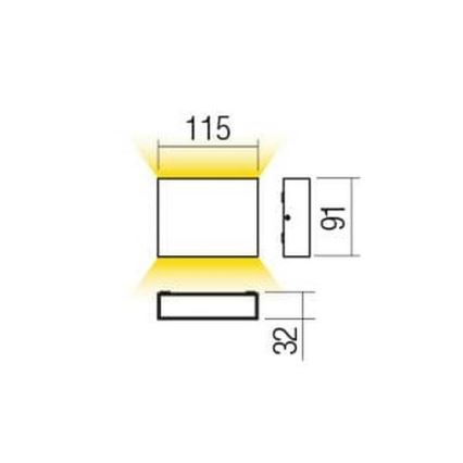 Redo 90376 - LED Kültéri fali lámpa KAMAL LED/4,4W/230V 3000K IP54 szürke