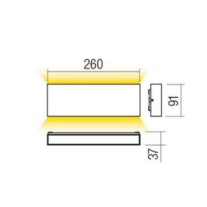 Redo 90388 - LED Kültéri fali lámpa KAMAL LED/15W/230V 3000K IP54 szürke