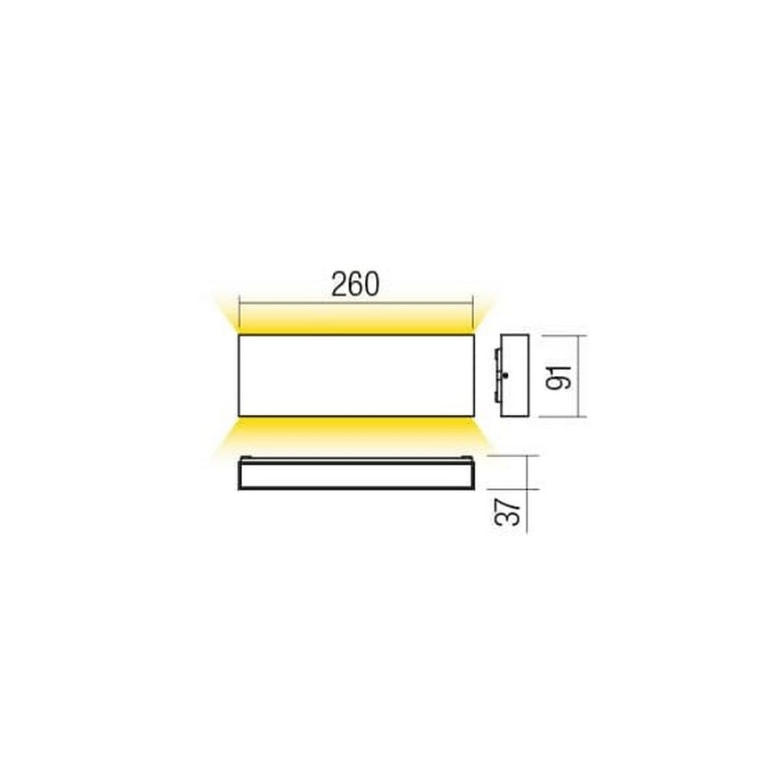 Redo 90389 - LED Kültéri fali lámpa KAMAL LED/15W/230V 3000K IP54 barna