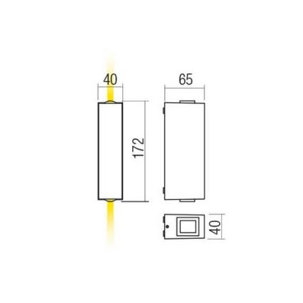Redo 90424 - LED Kültéri fali lámpa ACE LED/5,84W/230V 4000K IP54 barna