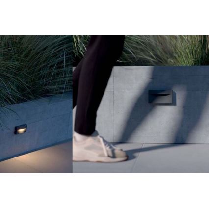 Redo 90426 - LED Kültéri fali lámpa POLIFEMO LED/8W/230V IP65 antracit