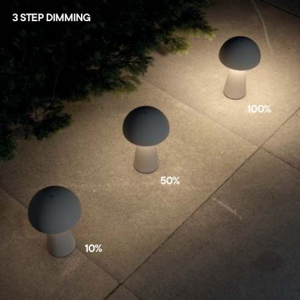 Redo 90438 - KIRA érintésvezérlésű, fényerőszabályozható kültéri LED lámpa LED/4,7W/230V 2200 mAh IP44 fehér