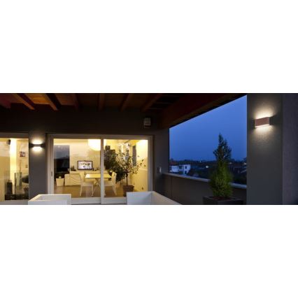 Redo 90453 - KLIPPE LED kültéri fali lámpa, 24W, 230V, 3000K, IP54, barna