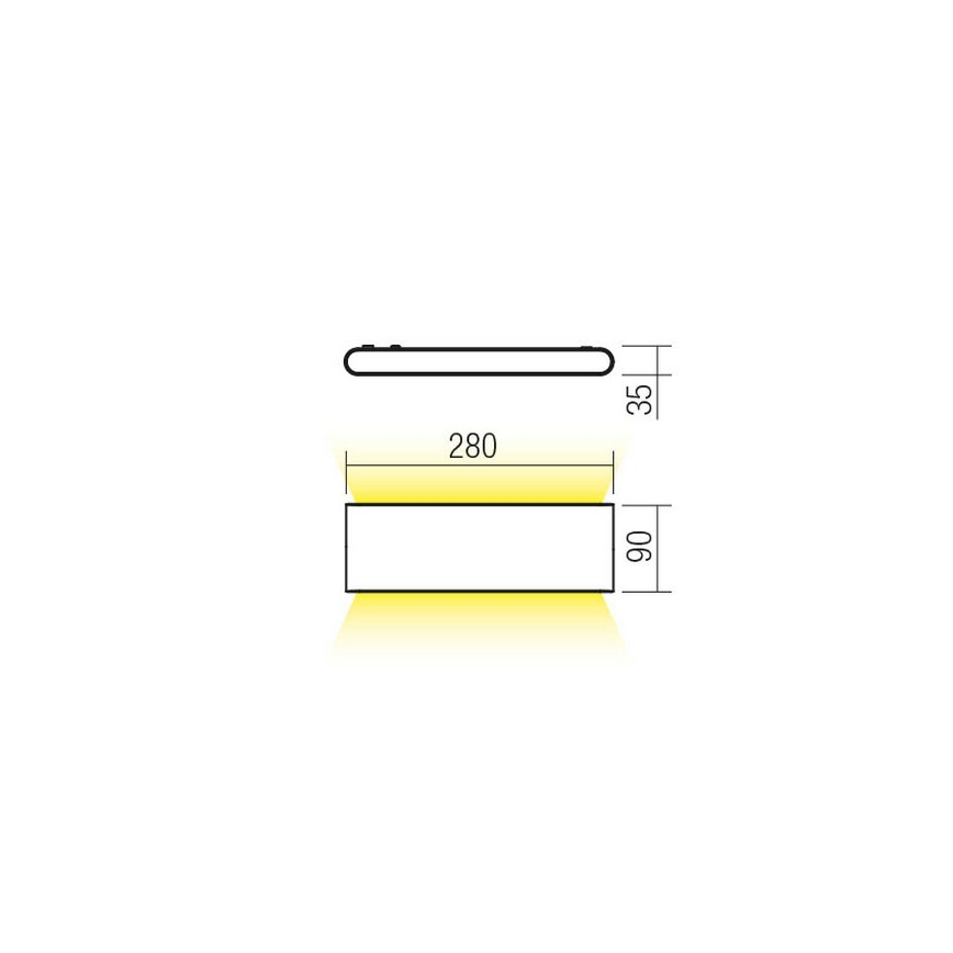 Redo 90453 - KLIPPE LED kültéri fali lámpa, 24W, 230V, 3000K, IP54, barna