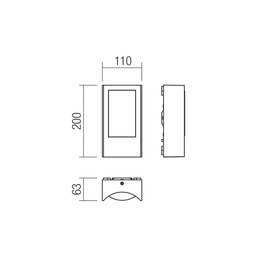 Redo 90484 - LED Kültéri fali lámpa WARP LED/8W/230V 3000K IP44 barna
