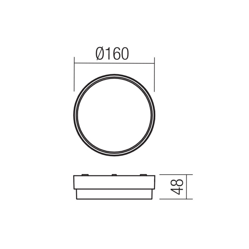 Redo 90516 - LED Kültéri mennyezeti lámpa URANIA LED/10W/230V átm. 16 cm IP65 antracit