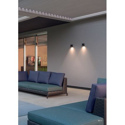 Redo 90527 - BRIO LED kültéri fali lámpatest, 6W, 230V, 3000K, IP54, antracit