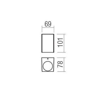 Redo 90528 - BRIO kültéri fali lámpatest LED/6W/230V 3000K IP54 barna