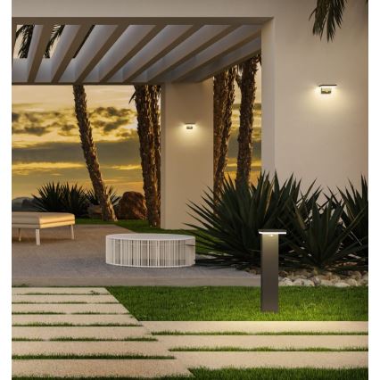 Redo 90535 - LED Napelemes érzékelős fali lámpa TAIYO LED/2W/3,7V 3000K 2200 mAh IP54 antracit