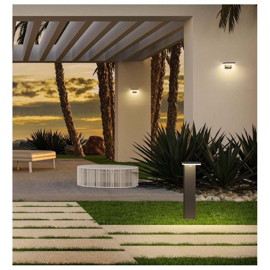 Redo 90535 - LED Napelemes érzékelős fali lámpa TAIYO LED/2W/3,7V 3000K 2200 mAh IP54 antracit