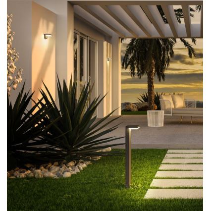 Redo 90535 - LED Napelemes érzékelős fali lámpa TAIYO LED/2W/3,7V 3000K 2200 mAh IP54 antracit