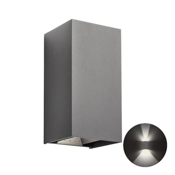 Redo 90553 - LED Kültéri fali lámpa VARY 2xLED/10W/230V 3000K IP54 antracit