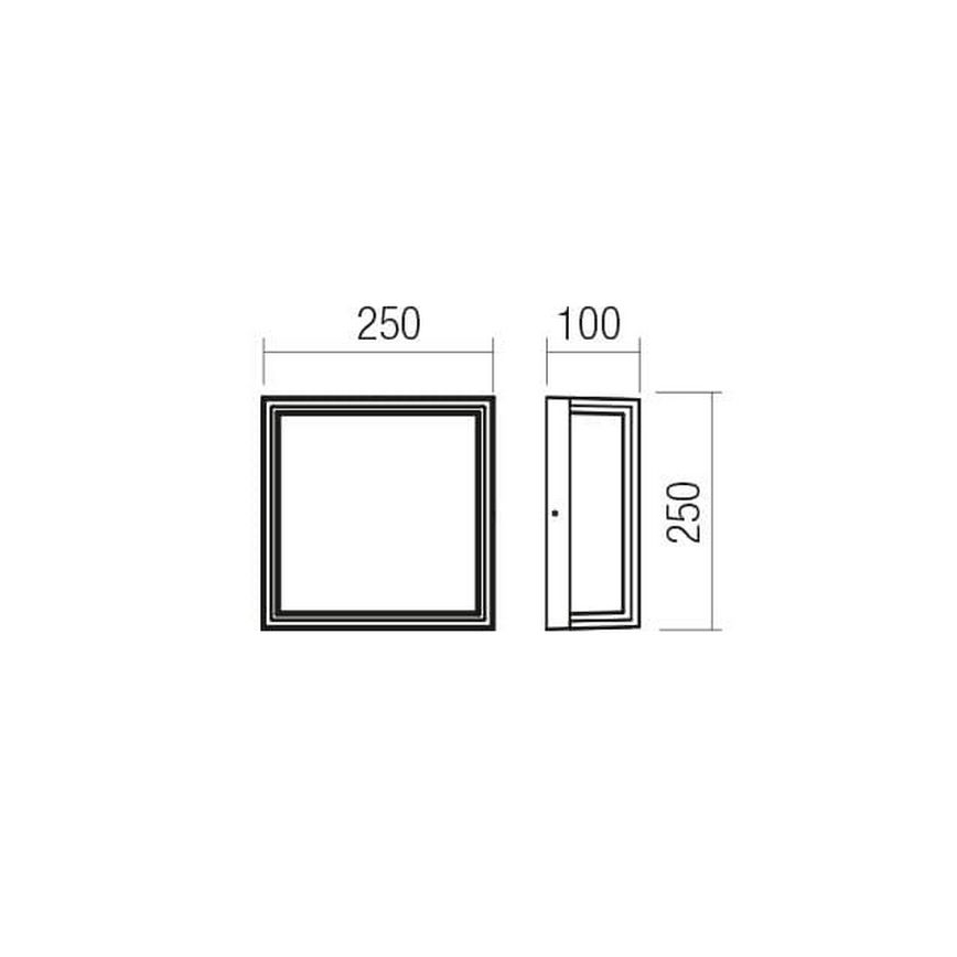 Redo 90566 - LED Kültéri fali lámpa QUADRIS LED/20W/230V IP54 barna
