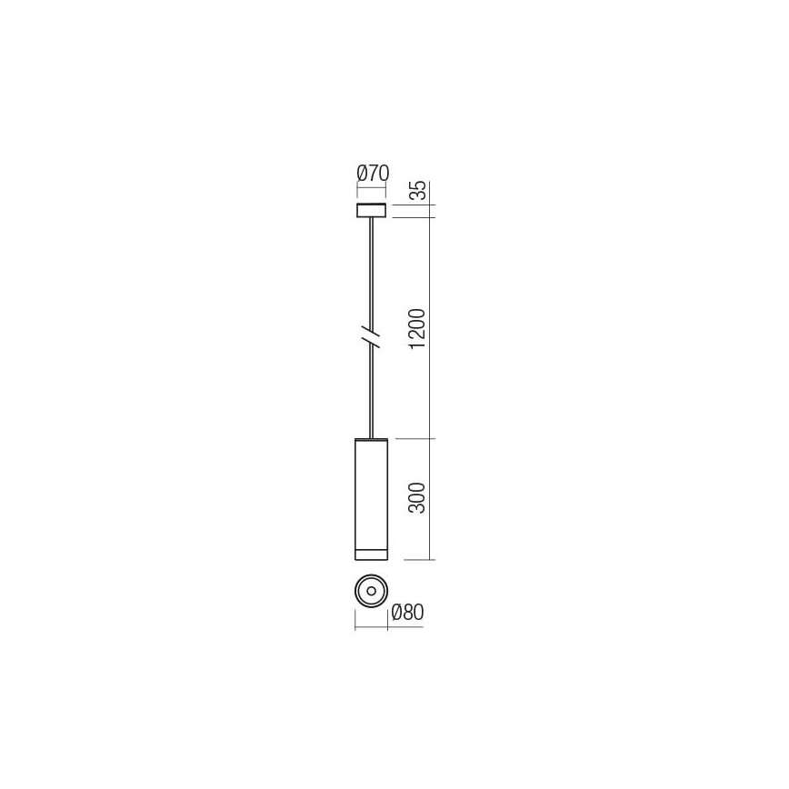 Redo 90570 - LED Kültéri függeszték KLOU LED/9W/230V IP54 fehér