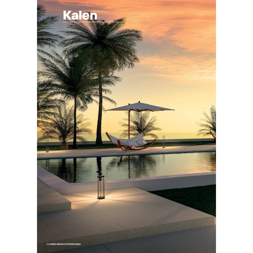 Redo 90578 - LED kültéri lámpa KALEN LED/8W/230V 3000K 50 cm IP65 antracit