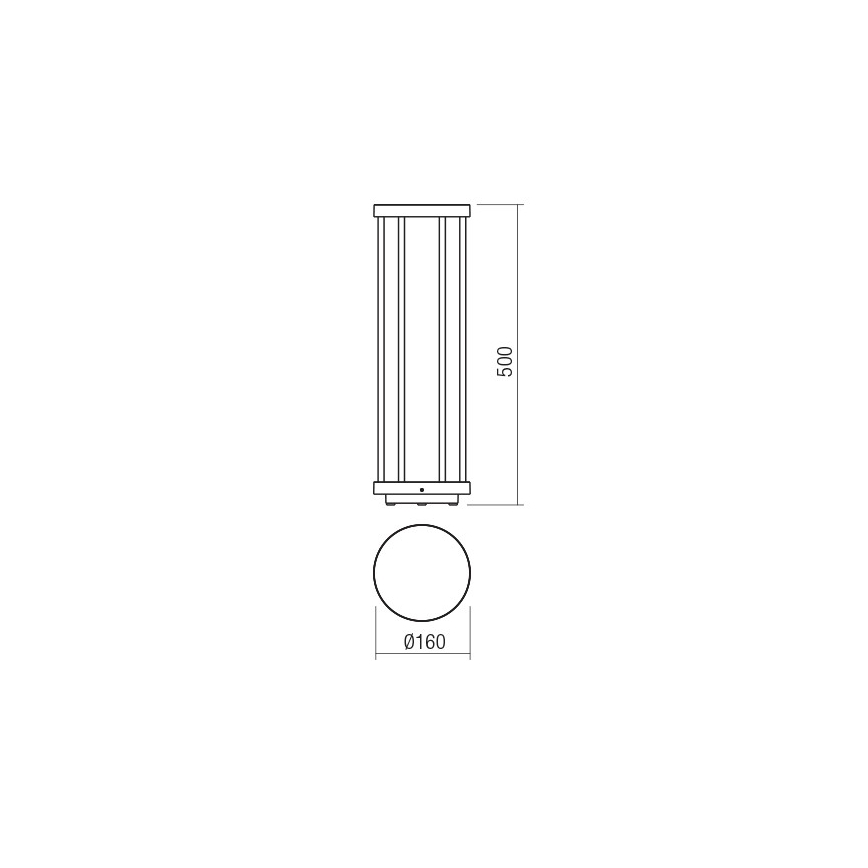 Redo 90578 - LED kültéri lámpa KALEN LED/8W/230V 3000K 50 cm IP65 antracit