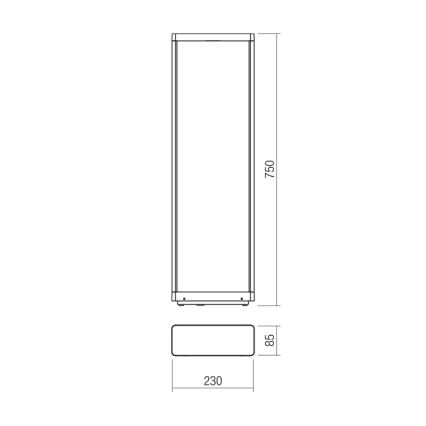 Redo 90582 - LED kültéri lámpa WAKE LED/8W/230V 3000K 75 cm IP65 antracit