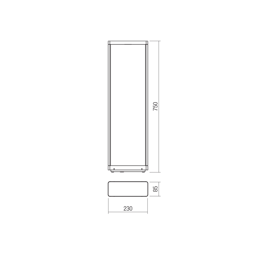 Redo 90582 - LED kültéri lámpa WAKE LED/8W/230V 3000K 75 cm IP65 antracit