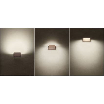 Redo 90588 - LED kültéri fali lámpa érzékelővel FLIP LED/20W/230V 3000K CRI 90 IP54 barna