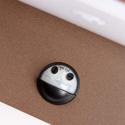 Redo 90588 - LED kültéri fali lámpa érzékelővel FLIP LED/20W/230V 3000K CRI 90 IP54 barna