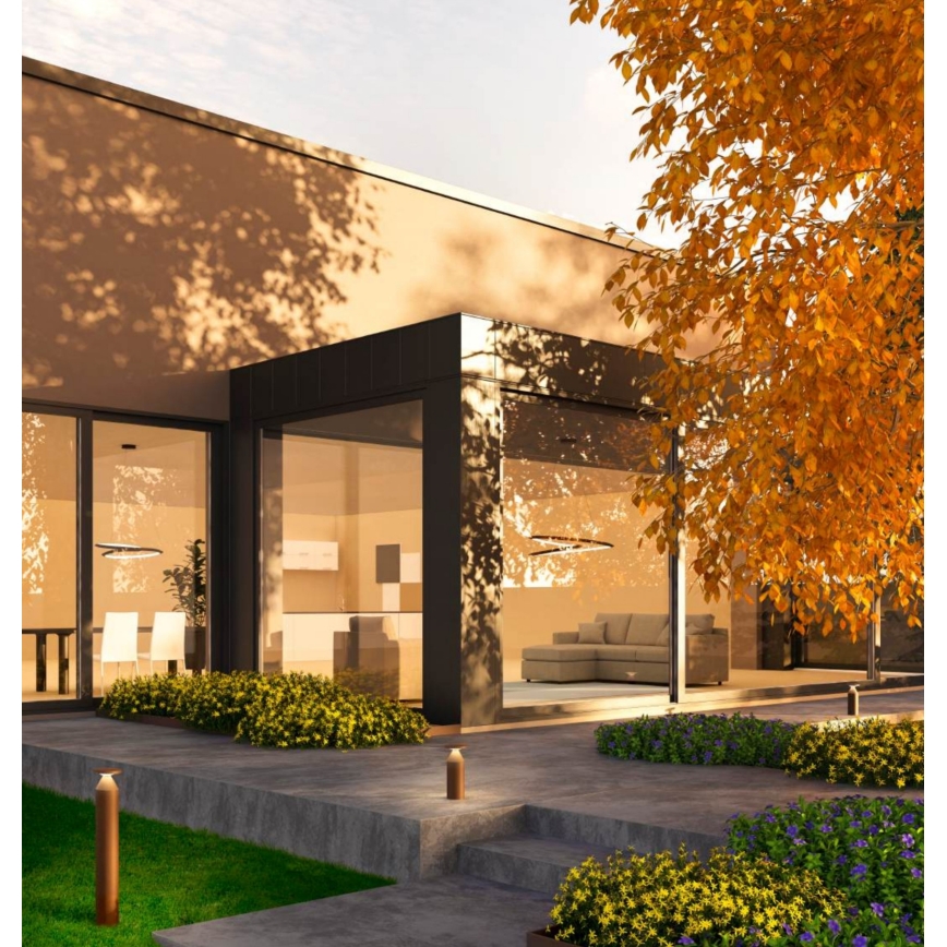 Redo 90590 - LED kültéri lámpa BIRO LED/12W/230V 3000K 30 cm CRI 90 IP65 barna