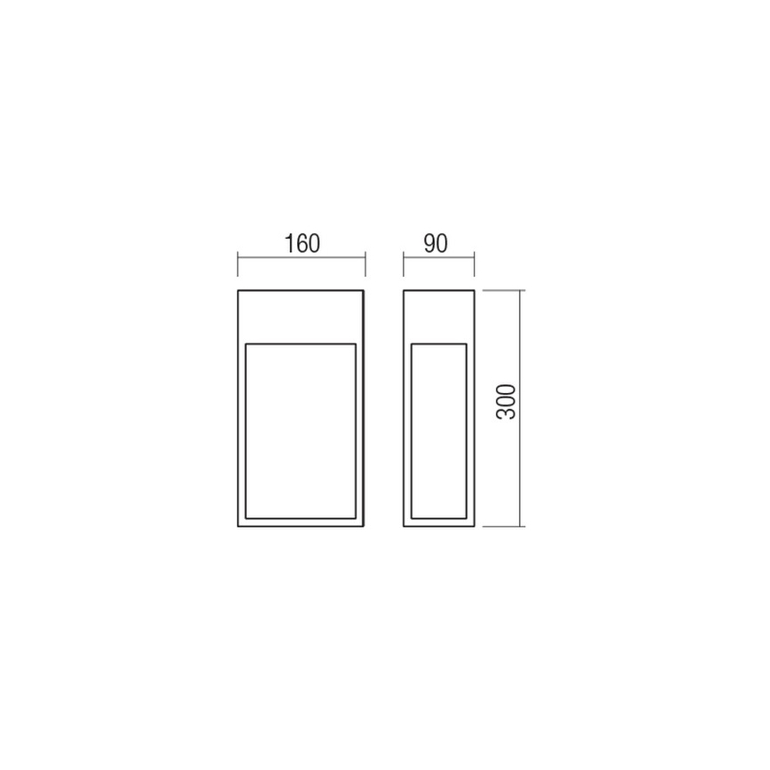 Redo 90603 - LED kültéri fali lámpatest STAND LED/20W/230V 3000K CRI 90 IP65 antracit