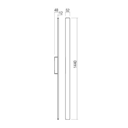 Redo 90625 - LED Kültéri fali lámpa REFLEXA LED/24W/230V 3000K 144 cm IP54 fekete