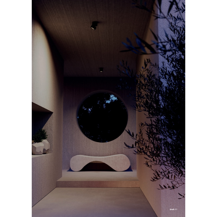 Redo 90628 - SHAFT LED kültéri spotlámpa, 13 W, 230 V, 3000 K, átm. 9 cm, IP65, barna