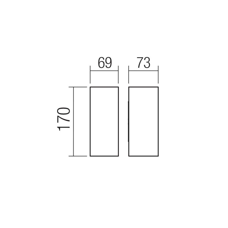 Redo 90635 - LED Kültéri fali lámpa SONNY 2xLED/5W/230V 2200/3000/4000K IP54 fehér