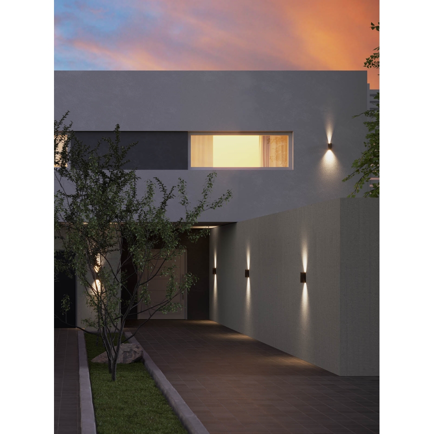 Redo 90637 - LED Kültéri fali lámpa SONNY 2xLED/5W/230V 2200/3000/4000K IP54 barna