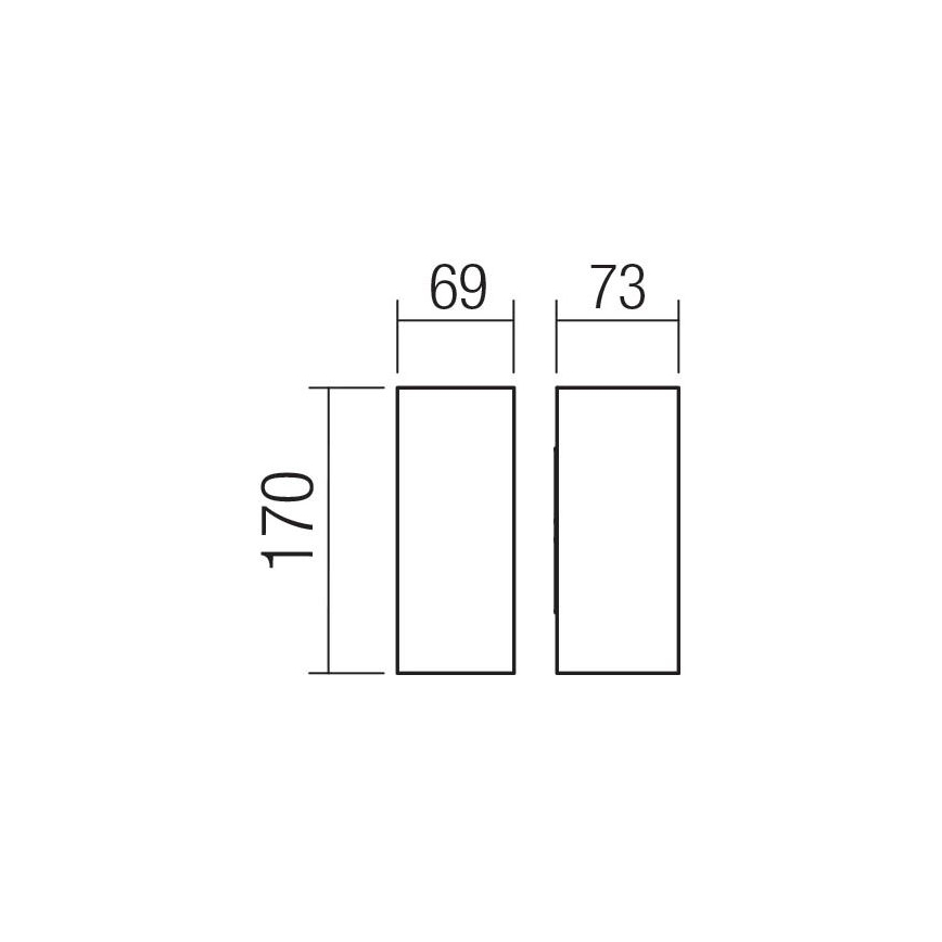 Redo 90637 - LED Kültéri fali lámpa SONNY 2xLED/5W/230V 2200/3000/4000K IP54 barna