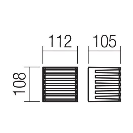 Redo 90639 - LED Kültéri fali lámpa BLAZE LED/12W/230V 3000K IP54 antracit