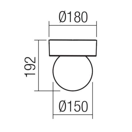 Redo 90641 - Kültéri mennyezeti lámpa BULK 1xE27/28W/230V IP44 antracit