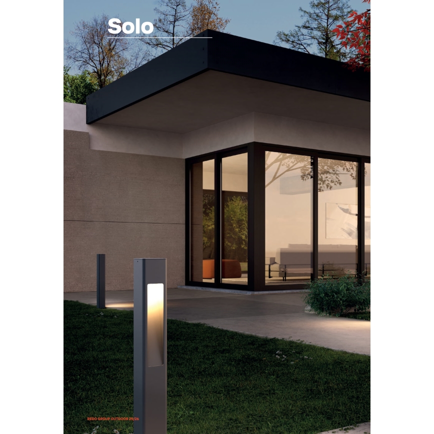 Redo 90672 - SOLO kültéri lámpa 1xGU10/35W/230V, 70 cm, IP65, antracit