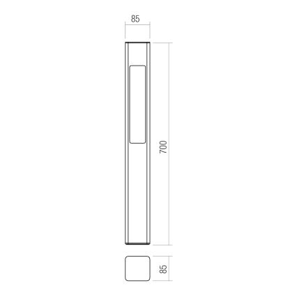 Redo 90672 - SOLO kültéri lámpa 1xGU10/35W/230V, 70 cm, IP65, antracit