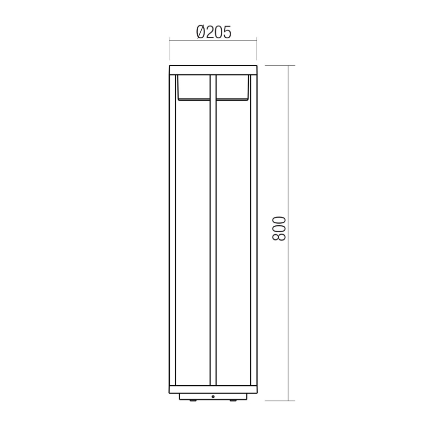 Redo 90676 - LED kültéri lámpa MAX LED/15W/230V 2700K 80 cm IP65 antracit