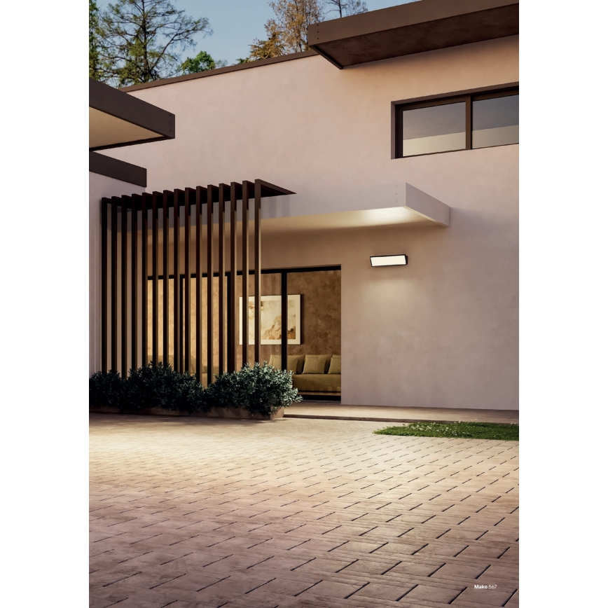 Redo 90678 - LED kültéri fali lámpatest MAKO LED/65W/230V 3000K IP65 antracit