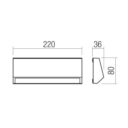 Redo 90680 - Kültéri irányfény ANDER LED/4W/230V 3000K IP65 antracitszürke