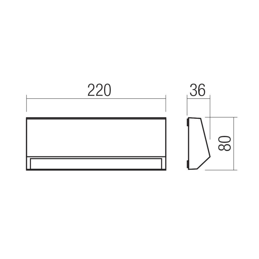 Redo 90680 - Kültéri irányfény ANDER LED/4W/230V 3000K IP65 antracitszürke