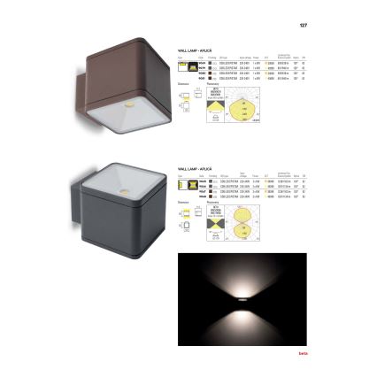 Redo 9069 - LED kültéri fali lámpa BETA LED/6W/230V 3000K IP54 antracit