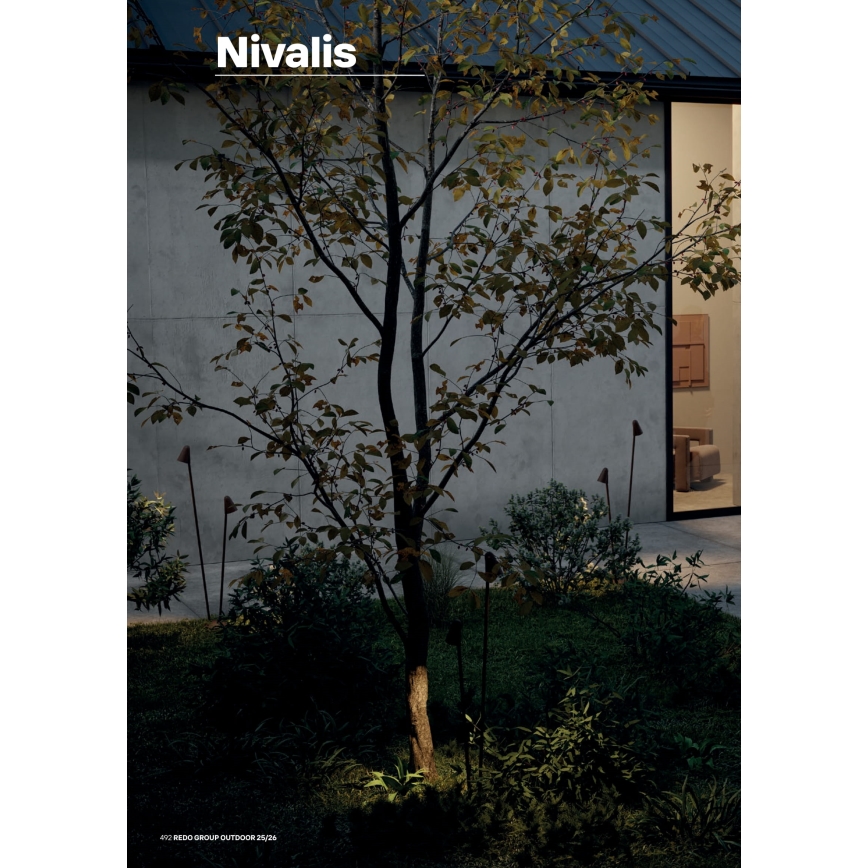 Redo 90711 - LED kültéri lámpa NIVALIS 2xLED/6,9W/230V 3000K 110 cm IP65 antracit