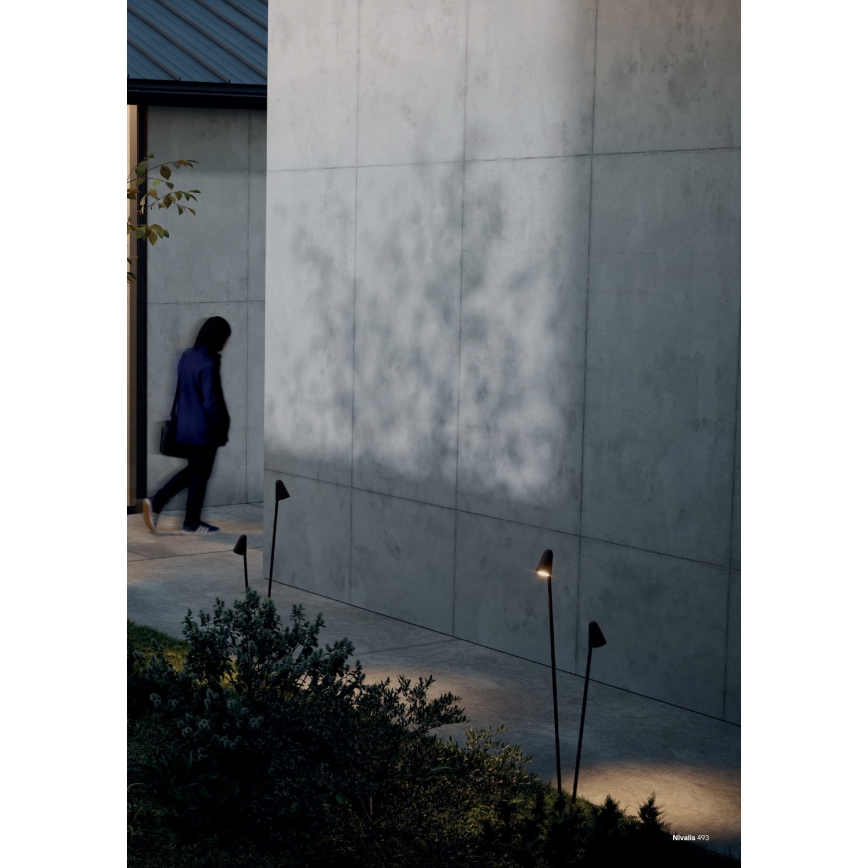 Redo 90713 - NIVALIS LED kültéri lámpa, 2× LED, 6,9 W, 230 V, 3000 K, 110 cm, IP65, zöld