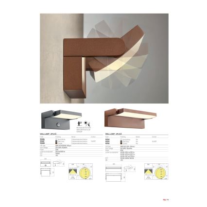 Redo 90715 - LED kültéri fali lámpatest FLIP LED/40W/230V 3000/4000/5000K CRI 90 IP54 antracit