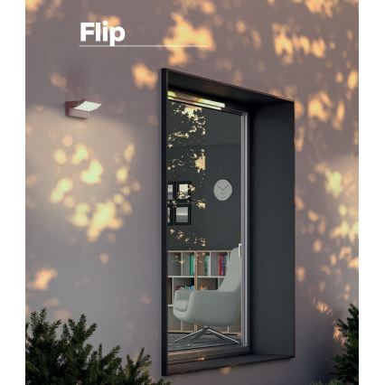 Redo 90716 - LED kültéri fali lámpa FLIP LED/40W/230V 3000/4000/5000K CRI 90 IP54 barna