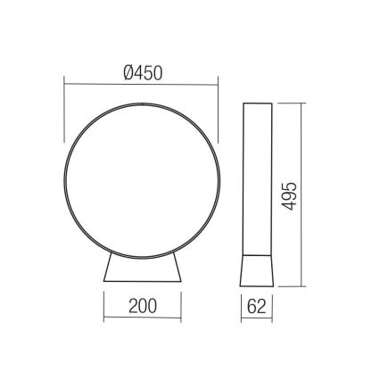 Redo 91067 - LED kültéri lámpa ONIRO LED/15W/230V 3000K 49,5 cm CRI 90 IP65 barna