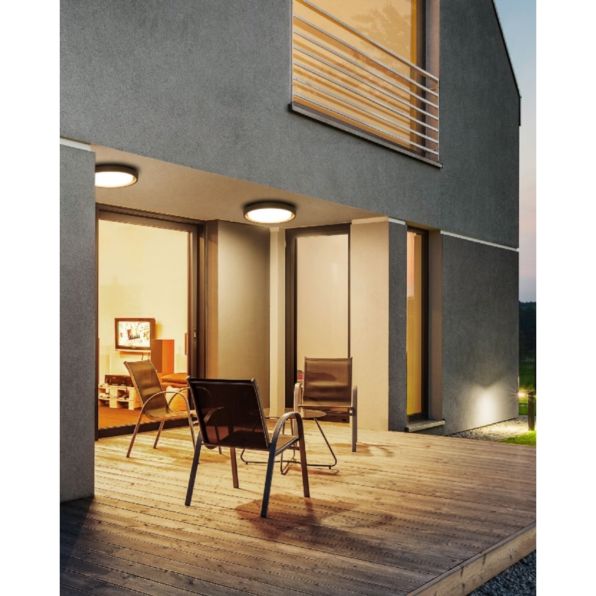 Redo 9182 - LED Kültéri mennyezeti lámpa BEZEL LED/25W/230V IP54 barna