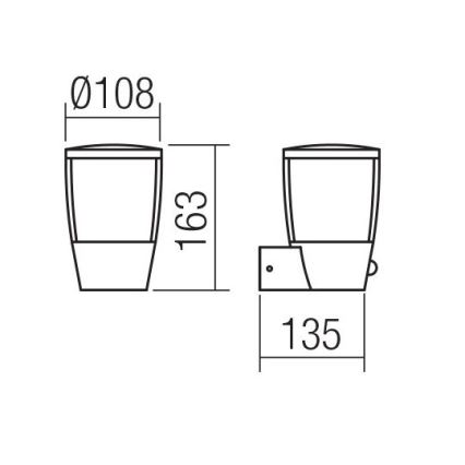 Redo 9449 - LED Kültéri fali lámpa PEPE LED/6W/230V IP54 antracit