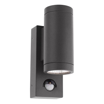 Redo 9453 - VINCE LED kültéri fali lámpatest érzékelővel 2xLED/3W/230V IP54 antracit