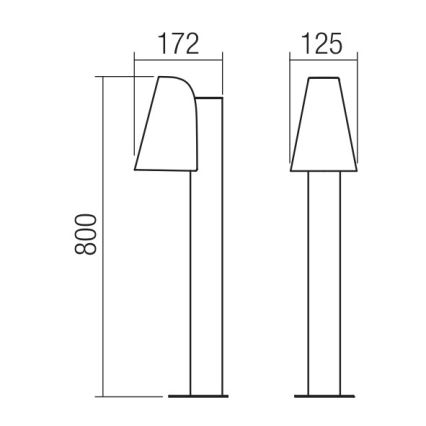 Redo 9532 - Kültéri lámpa ALVAR 1xGU10/35W/230V IP44